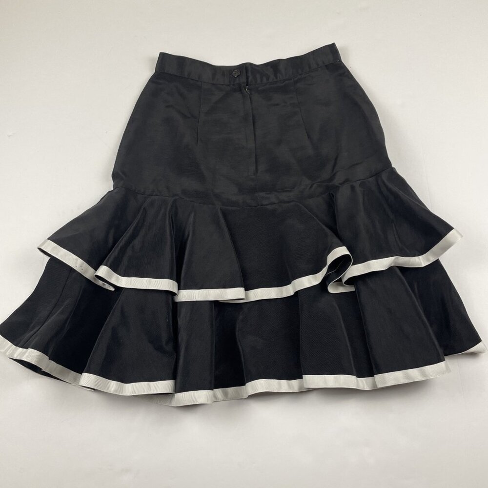 Jolie Madame Layered A-Line Skirt Women’s 9/10 Black White Vintage USA